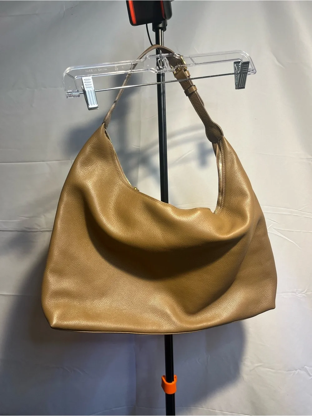 Liffner slouched underarm Honey Brown high quality Leather Bobo Bag